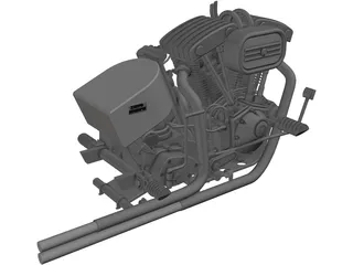 Harley Engine 3D Model preview