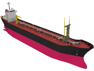 Oil Tanker Ship 3D Model preview