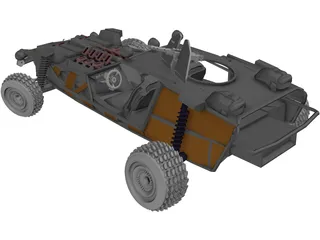 Postapocalyptic Buggy 3D Model preview