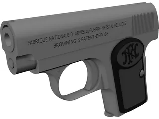 Browning 1906 Pistol 3D Model preview