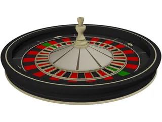 Roulette Wheel 3D Model preview