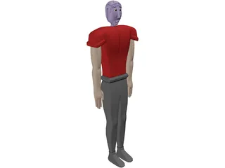 Cartoon Man 3D Model preview