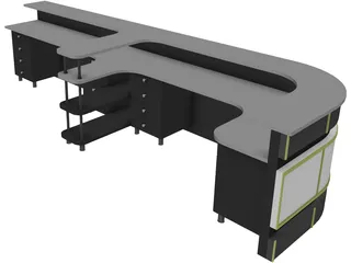 Table Reception 3D Model preview