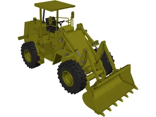 Hydraulic Loader 3D Model preview