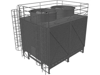 Cooler Tower 3D Model preview