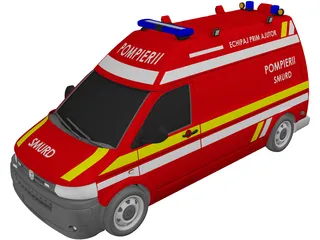 Volkswagen Transporter T5 Ambulance (2013) 3D Model preview