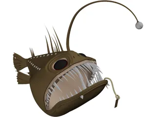 Angler Fish Angus 3D Model preview