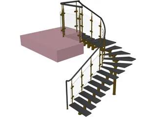 Stairs 3D Model preview