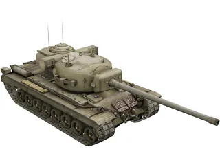 US T29 Tank 3D Model preview