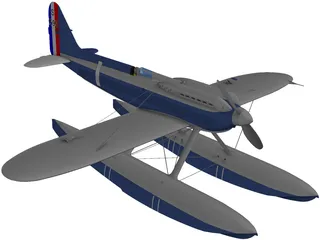 Supermarine S.6B 3D Model preview