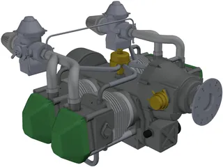Rotax 912 Engine 3D Model preview