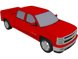 Chevrolet Silverado Crew Cab (2014) 3D Model preview