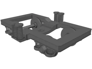 Railroad Bogie 3D Model preview