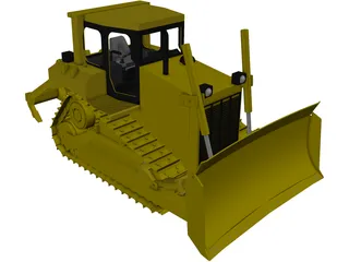 Caterpillar D6R Bulldozer 3D Model preview
