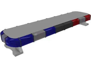 Whelen Edge Police Lightbar 3D Model preview