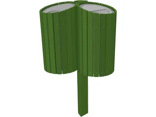 Recycle Bin 3D Model preview