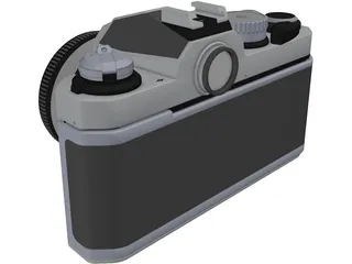 Nikon FM2 Photo Camera 3D Model preview