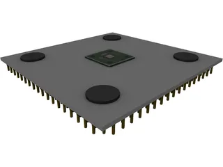 AMD Athlon XP 2100+ Processor 3D Model preview