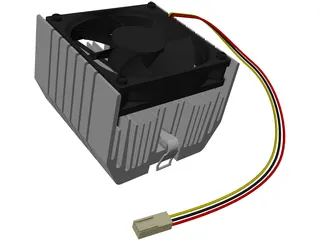 CPU Cooler 3D Model preview