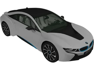 BMW i8 (2015) 3D Model preview