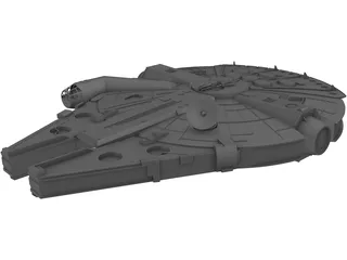 Star Wars Millenium Falcon YT-1300 3D Model preview