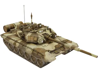 T-90A Tank 3D Model preview