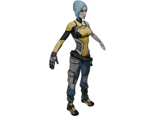 Maya from Borderlands 2 3D Model preview