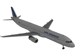 Airbus A320 Air France 3D Model preview