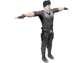 Sylvester Stallone 3D Model preview
