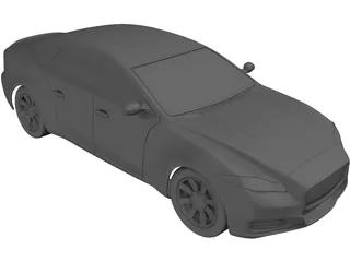 Jaguar XJ (2012) 3D Model preview