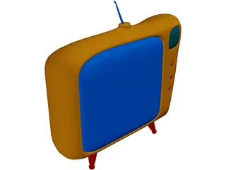 Cartoon TV 3D Model preview