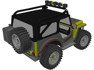 Jeep Wrangler 4x4 Expedition 3D Model preview
