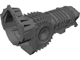Mendeola HD Gearbox 3D Model preview