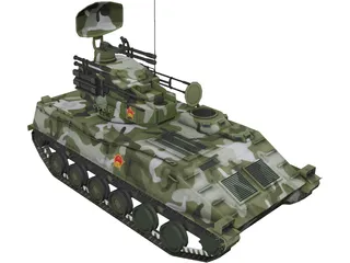PGZ-95 AA Iron Dove Modern Chinese 3D Model preview