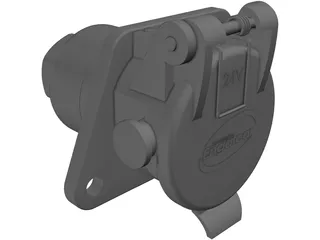 ABS Socket for Trailer 3D Model preview