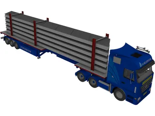 Mercedes-Benz Convoy Exeptionnel 3D Model preview