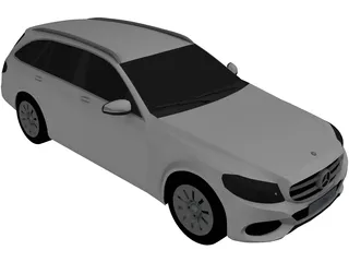 Mercedes-Benz C-Class Estate (2014) 3D Model preview