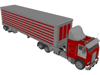Freightliner Truck 3D Model preview