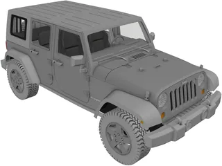 Jeep Wrangler Unlimited 3D Model preview