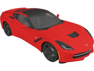 Chevrolet Corvette Stingray C7 (2014) 3D Model preview