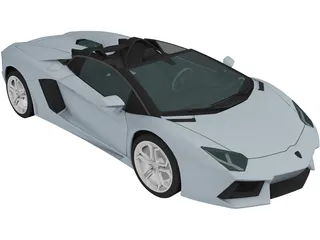 Lamborghini Aventador LP-700 Roadster (2014) 3D Model preview