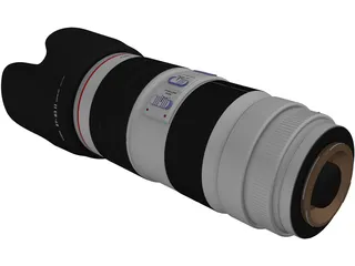 Canon EF 70-200mm f/2.8 L IS USM Lens 3D Model preview