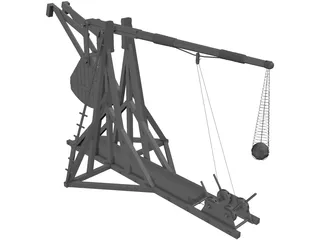 Trebuchet 3D Model preview