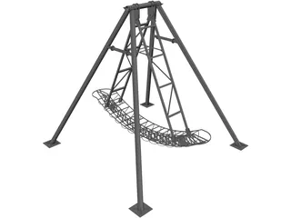 Amusement Park Ship 3D Model preview