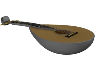 Lute 3D Model preview