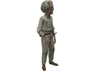 Emmett Brown 3D Model preview