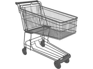 Shopping Trolley 3D Model preview