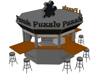 Fast Food Kiosk 3D Model preview