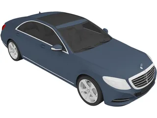 Mercedes-Benz S-Class S350 Bluetec (2014) 3D Model preview