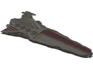 Venator Class Star Destroyer 3D Model preview